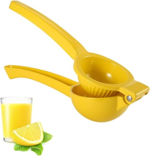 Lemon Squeezers, Handheld Juicer, Kitchen Squeezer 2-In-1 Manual Juicer/Lime Design, Anti-Corrosion, Non Slip and Dishwasher Safe,Faster,More Efficient for,Orange Ideal for Lemonade, Bars, Cocktails