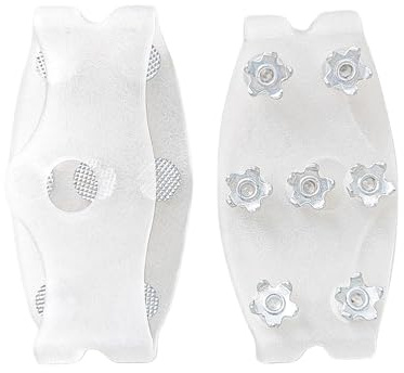 Anti-Slip Ice Pencil for Boots, Translucent 7 Point Crampons Grips, Traction Aids for Mountain Boots, Running, Commuting, Fishing, Climbing, Mountain Adventures, Greater