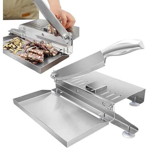 Commercial Meat Slicer with Bone Saw - Stainless Steel Food Cutter for Frozen Meat, Vegetables, and Bones, Ideal for Home Cooking