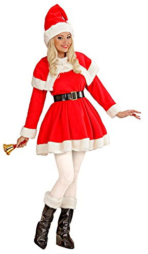 W WIDMANN MILANO Party Fashion - Kostüm Luxus Miss Santa, Kleid, Frau vom Weihnachtsmann