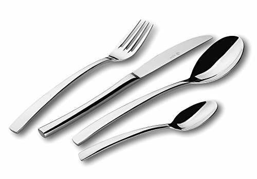 Paul Wirths SWING 1200 Besteck Set für 6 Personen, Edelstahl, rostfrei, poliert & spülmaschinenfest, Essbesteck 24-teilig, Tafelbesteck