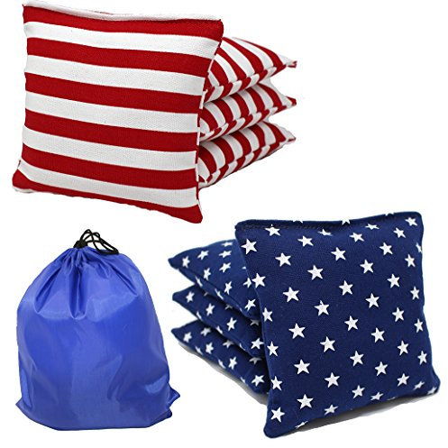 Esel sportsã 58 ® Verordnung Cornhole Bags (8 Stück) Streifen und Sterne Expressversand von Freien Esel Sport