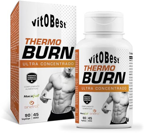 Quemagrasas Termogénico THERMOBURN 90 Caps - Producto de Calidad Optima y Quemagrasas Potente para Adelgazar - Vitobest