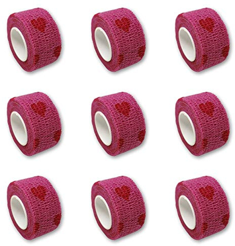 EKNA set med 9 plåster för barn | fingerbandage | gipsbandage | plåster utan klister - Med valfritt motiv - 2,5 cm x 4,5 m - elastiskt, vattenavvisande, sammanhållande