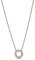 Pandora Signature Pavé Circle reversible 14k rose gold-plated necklace with clear cubic zirconia