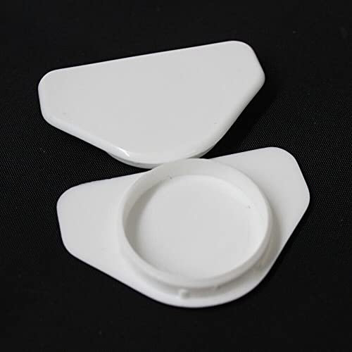 Falcon Workshop Supplies Ltd. 50, 35mm White Winged Hinge Hole Cover Caps - Kitchen Cabinets/Cupboard Doors