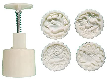 XuHangFF Mooncake Mold 100g Flower Stamp Biscuit Cookie Cutter Mould DIY Fondant Baking Tool