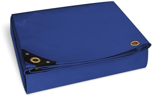 NEMAXX® Telone di copertura premium impermeabile [300x1000cm]–Telo camion resistente ai raggi UV [450 g/m²] con occhielli,telo in PVC per giardino,tetto & cantiere–Copertura invernale – Blu – 30m²
