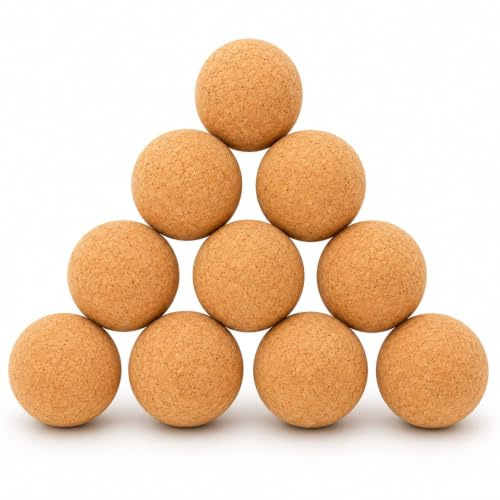 10 x Wein Korkkugel 3 cm – Weinkorken Kugelstopfen aus Presskork | Für Dekanter und Karaffen, Vorratsgläser, Wohnraumdeko und DIY, Wein, Whisky, Rum, Cognac und Obstbrand