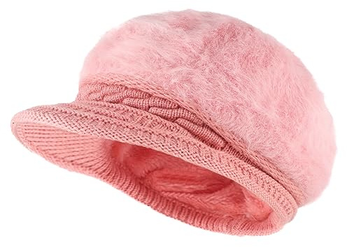 MK MATT KEELY Schirmmütze Winter Damen Baskenmütze Newsboy Warm Wolle Barett Cap Damen Ballonmütze mit Visier