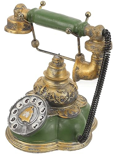 EXCEART Retro-Festnetztelefon Mit Wählscheibe Traditionelles Schnurgebundenes Retro-Telefon Vintage-Wählscheibentelefon Altmodische Festnetztelefone Für Das Heimbüro
