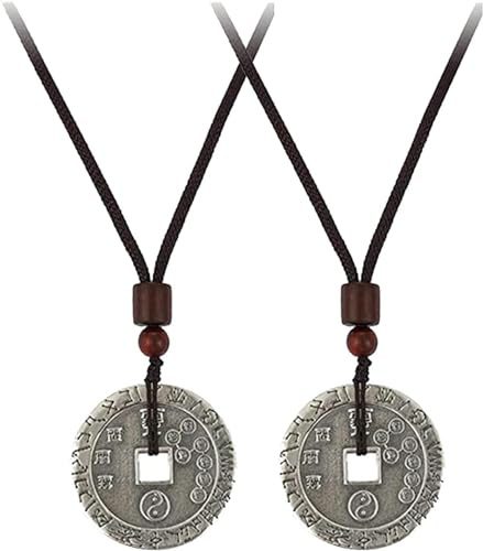 Hualabo Collier Feng Shui, pièces porte-bonheur chinoises Feng Shui, cadeaux porte-bonheur pour la richesse, la prospérité, pour hommes et femmes pour attirer la chance