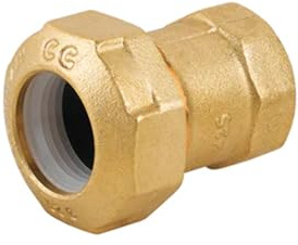 RACCORDO FEMMINA IN OTTONE PER TUBO PE 3/4 x 25 Raccordi Polietilene Ottone