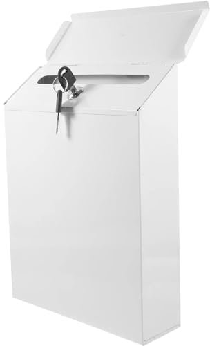 Wandmontierter Briefkasten mit Schloss aus verzinktem Metall, Sicherheitsbriefkasten for Aufhängen, gesicherter Briefkasten, Vorschlagskasten, Wandsammelbox Vorschlagsboxen