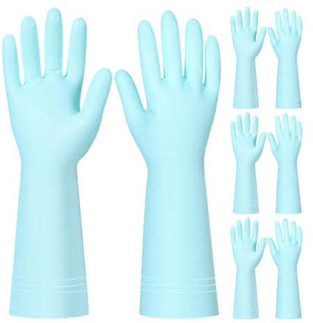 IMIKEYA 4pairs Dishwashing Gloves Lightweight Cleaning Gloves for Kitchen and Laundry for Women