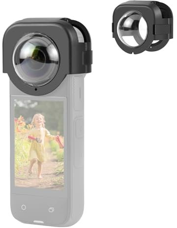 PULUZ Objektivschutz für Insta360 X4, optisches Glas, Objektivschutz, Schutzhülle für Insta 360 X4, abnehmbar, wasserdicht und Kratzfest, Kamerakappe, Zubehör