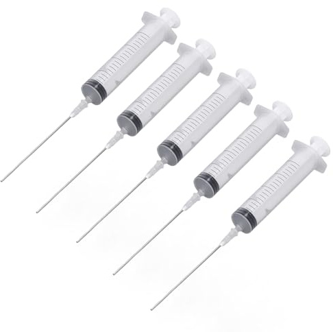 Nachfüllbares Tintenpatronen-Werkzeugset, 5-teilig, 20-ml-Spritze, 10-cm-Flachnadel aus Edelstahl, Wiederverwendbar, für den Heimgebrauch Im Büro