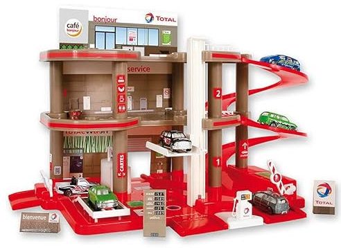 STARLUX | Garaje Total 3 Niveles con Estación de Servicio Completa | Estacionamiento, Ascensor, Taller De Reparación De Circuitos Y Accesorios | Juguete para Coches Pequeños A Partir de 3 Años |