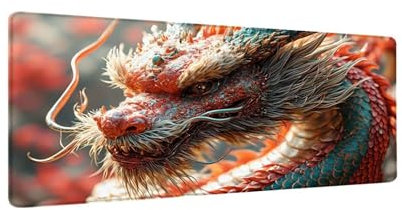 Gaming Mouse Pad Chinese Dragon Mouse Pad 800x300x3 MM Mouse Mat with Stitched Edges, Large Extended XXL Mousepad with Anti Slip Base, Desk Pad for PC Desk Keyboard Office Decor, Gifts for Women W484