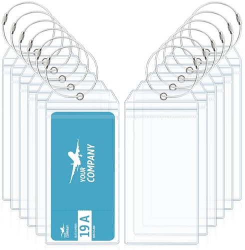 dabinzhijia 12 Piezas Etiquetas para Equipaje, Cruceros Etiquetas de Equipaje, Etiqueta de Equipaje Transparente, Identificador Maletas, en PVC Impermeable, para Viajes en Avión y Crucero