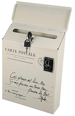 Boîte aux Lettres Vintage en Fer Blanc à Verrou, Murale, Rétro