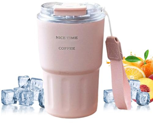 Générique Tumbler Cup, Travel Mug Straw, Hot Retention Tumbler, Leak Resistant Lid, Sturdy Materials, Outdoor Sports Fun Activities, Ideal for Daily Use, Gym, Hiking 7x7x14.5cm