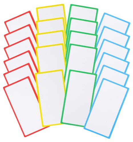 Operitacx 36stücke Teiliges Magnetisches Whiteboard Namensschild Wiederbeschreibbare Kühlschrank Etiketten in Blau Rot Grün Gelb Stabile Papierkonstruktion Einfache Reinigung Vielseitig Besc