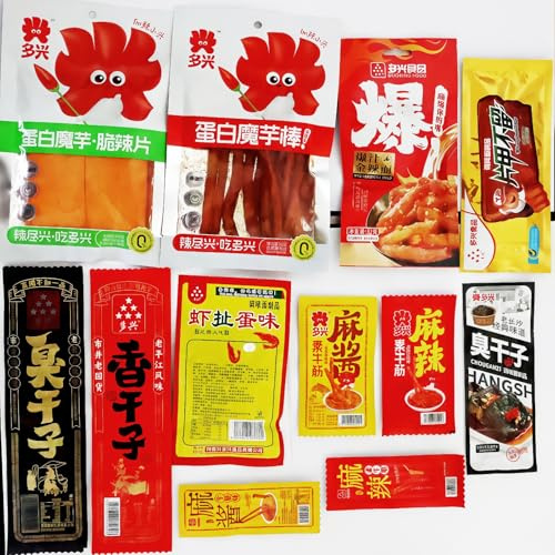 12 latiao Confezione regalo di snack di noodles piccanti, assortiti, latiao, vegetariani, perfetti da condividere in ufficio, confezionati singolarmente, snack cinese da strisce piccanti 470 g