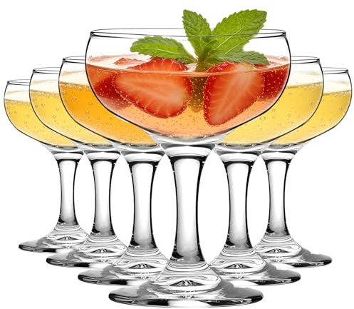 MYKAGS Set of 6 Martini Glass, 150ML, mini Cocktail Glass, Lead-Free, Used for Martini Drinks, Mixed Cocktail Blends