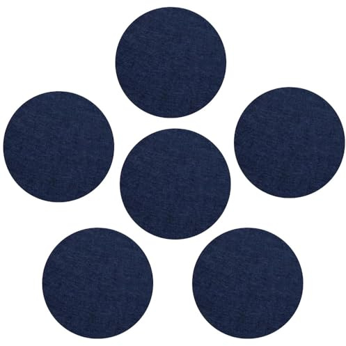 6Pcs Round Felt Cup Mats, 10cm Dark Blue Felt Coasters, Heat Resistant Coasters for Tabletop Protection