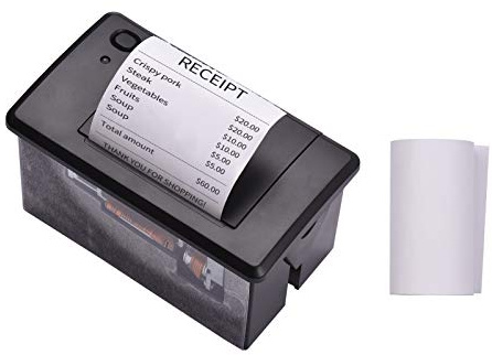 Aumotop Thermodrucker, 58 Mm, Mini-Druck, Eingebettetes Modul für Registrierkassen in Einkaufszentren, Unterstützt ESC/POS-Befehle mit Seriellem USB/RS232/TTL-Anschluss