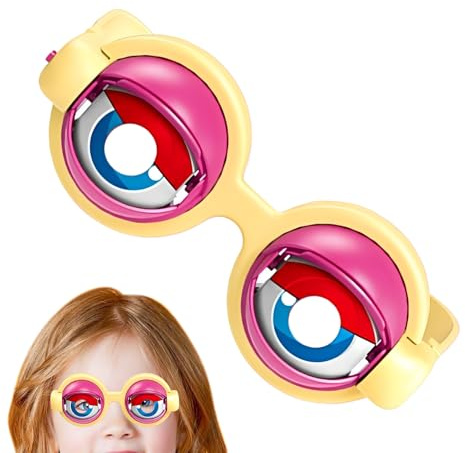Lustige und lustige Augenbrille – leichte Brille mit flackernden Wackelaugen, für Männer, Frauen, Mädchen, Jugendliche, Erwachsene, Shows und Fie Events