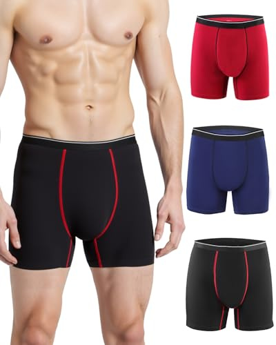 Incontinence Underwear for Men, 130ml Absorbency Leakproof Boxer Briefs, Adult Discreet Bladder Protection (US, Alpha, Medium, Regular, Regular, Multi Color)