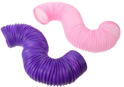 VICASKY 2pièces Tunnels Exercice Pliables pour Petits Animaux Tunnels Plastique pour Hamsters Tubes Extensibles pour Gerbilles Facile à Nettoyer Installer