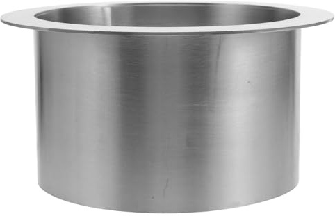 NIYANGLE Tapa Empotrada para Cubo de Basura en Encimera de Acero Inoxidable, Redonda de 6,3 Pulgadas, Conducto de Residuos Incorporado para Cocina, Oficina y Baño, Cierre Hermético