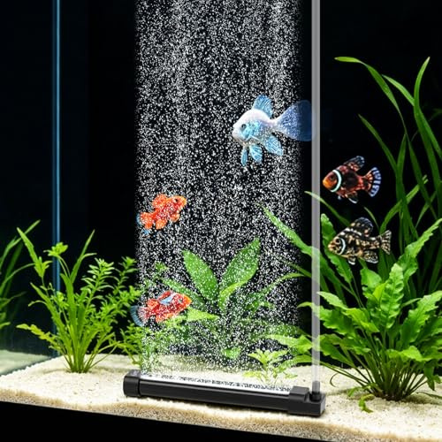 hygger Quiet Aquarium Bubble Curtain Wall, Air Stone Bubble Bar with Fittings, High Oxygen Diffusion Bubbler Decoration for Fresh & Saltwater Aquariums (7.9 Inch, 1 Pack)