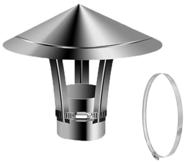 201 Comignolo in acciaio inox regolabile in copertura antipioggia resistente alle intemperie(7.8in)