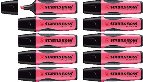 Stabilo BOSS EXECUTIVE - Evidenziatore Premium - Confezione da 10 - Rosa