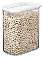 Mepal - Contenitore per Alimenti Modula - Contenitore Trasparente con Coperchio - Organizzatori da Cucina e Contenitore in Plastica - Impilabile ed Ermetico - 1500 ml - White