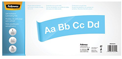 Fellowes 5221601 Laminierfolie, selbstklebend, 3 mm, 25,4 cm (H) x 40,6 cm (B) Rolle, je 1 Stück