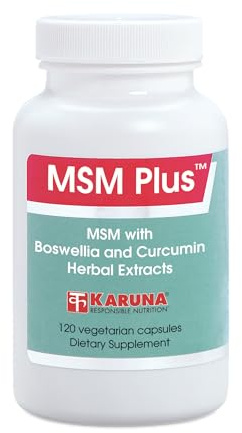 MSM Plus | 120 Vegetarian Capsules | MSM 1125mg, Boswellia 350mg, Curcumin 200mg