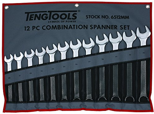 Tengtools 6512MM - Juego de 12 llaves fijas combinadas