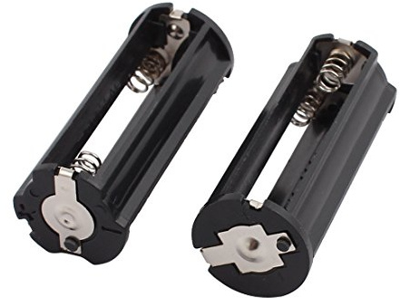 sourcing map 2Pcs schwarz Batterie Halter für 3 x 1.5V AAA Batteries Taschenlampe neu