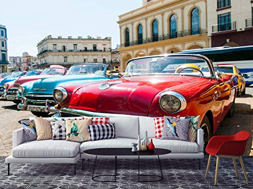 Oedim Vinilo para Pared Coches Antiguos | Fotomural para Paredes | Mural | Vinilo Decorativo |350 x 250 cm | Decoración comedores, Salones, Habitaciones
