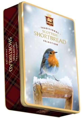 Stewart's - Garden Robin Shortbread Gifting Tin (400g) - Traditionally Made Luxury Scottish Shortbread, Delicious Melt-In-Mouth Biscuits, Ideal Treat to Share, 40 Years Heritage