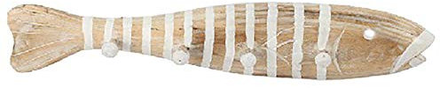 maritime Holz Serie grau-weiss ┼ Schiff/Segler ┼ Leuchtturm ┼ Rettungsring ┼ Bilderrahmen ┼ Deko - Nautic (Holz Fisch mit Haken)
