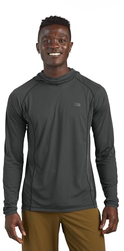 Outdoor Research Men’s Echo Hoodie - Lightweight UPF 15 Sun Shirt, Moisture-Wicking, Odor Control, Breathable, Storm, L