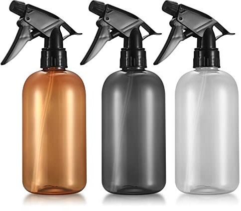 MMDBD 3 Pcs 500 ML Empty Water Spray Bottles, Empty Mist Atomiser Spray Bottles, Plastic Refillable Plant Mist Trigger Sprayers Bottle for Plants, Gardening, Cleaning, Hairdressing