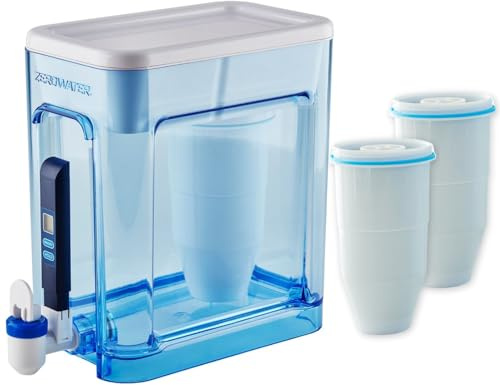 ZeroWater Distributeur de filtre à eau de 5,2 l avec 3 filtres avancés à 5 niveaux, certifié IAPMO pour réduire le plomb et les PFOA/PFOS