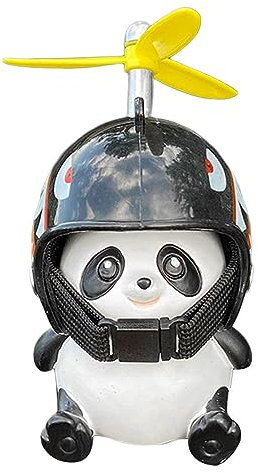 Ghirting Panda Auto Armaturenbrett Dekorationen - Niedliche Panda Armaturenbrett Ornamente für Autos - Panda Propeller Helme Auto Figur Dekoration Elektrofahrrad Zubehör Fahrrad Dekorationen